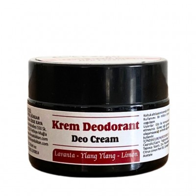 Doğal Krem Deodorant - Alüminyumsuz ve Kimyasal İçermeyen Ter Kokusu Önleyici Lavanta & Ylang Ylang & Limon
